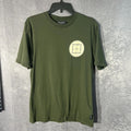 Scotch & Soda Men's Olive Green Organic Cotton Crew Neck Graphic T-Shirt Size M