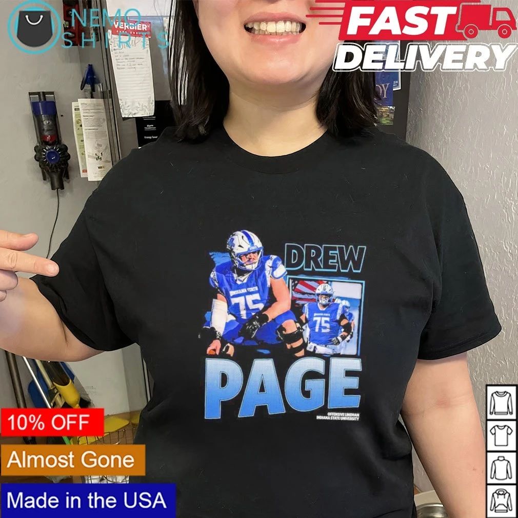 Drew Page Indiana State University Offensive Lineman No 75 shirt