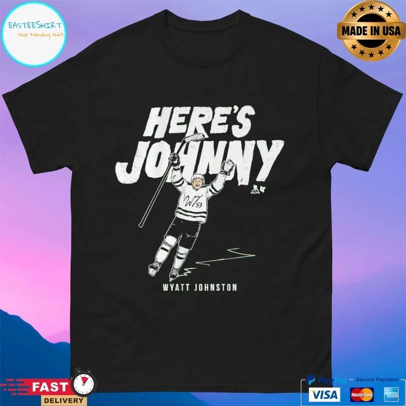 Dallas Stars Wyatt Johnston Here’s Johnny T-shirt