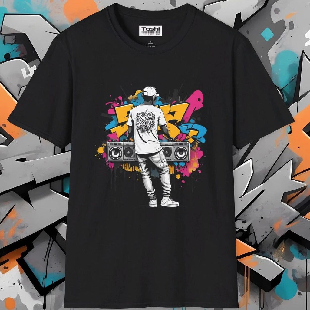 Graffiti DJ T-Shirt - Unisex Street Art Style Urban Music Graphic Tee Turntables