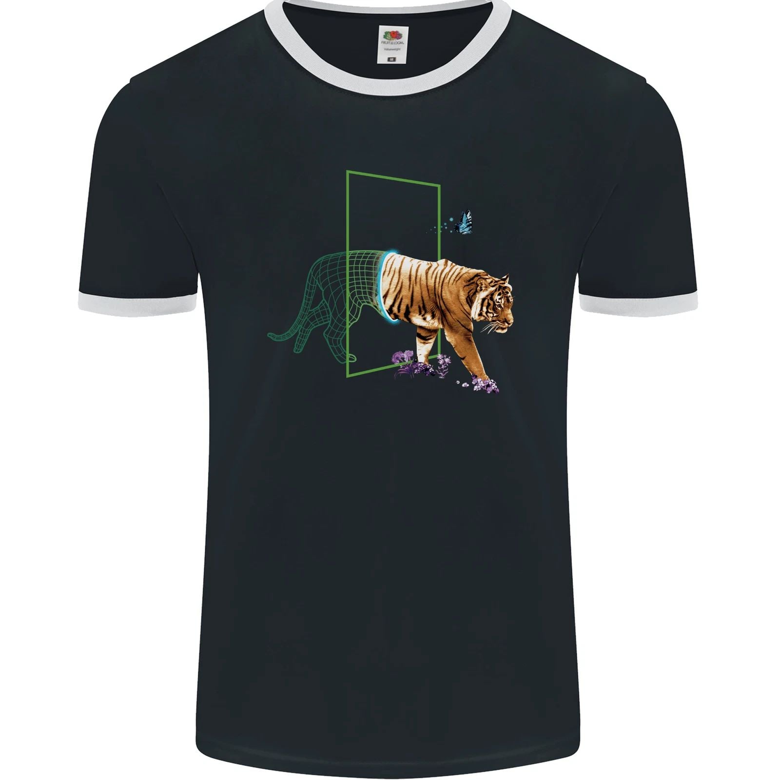 A SCI-FI Tiger Mens Ringer T-Shirt FotL
