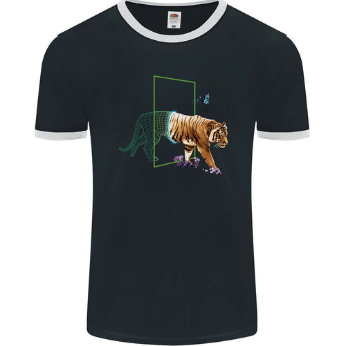 A SCI-FI Tiger Mens Ringer T-Shirt FotL