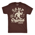 Mens Funny T Shirts Camp Cryptid Sarcastic Bigfoot Graphic Novelty Tee for Men