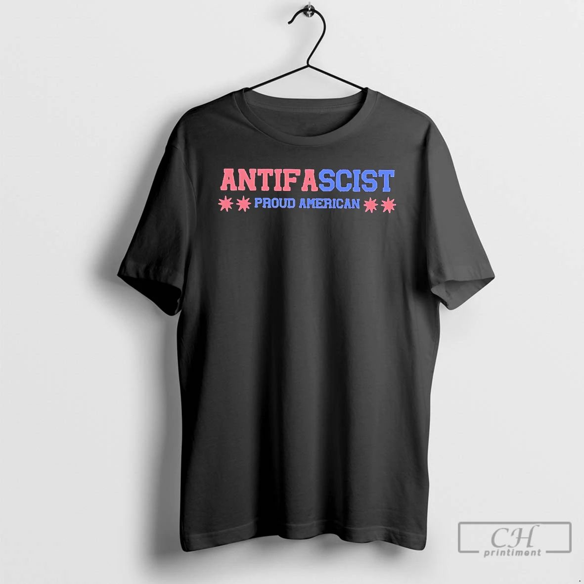 Classic Antifascist Proud American T Shirts