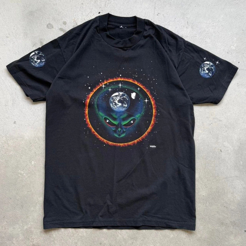 Vintage 90s Alien Earth Space T-Shirt
