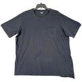 Lands End Super T Pocket Outdoor Trail Shirt Black Cotton Short Sleeve XL Mens