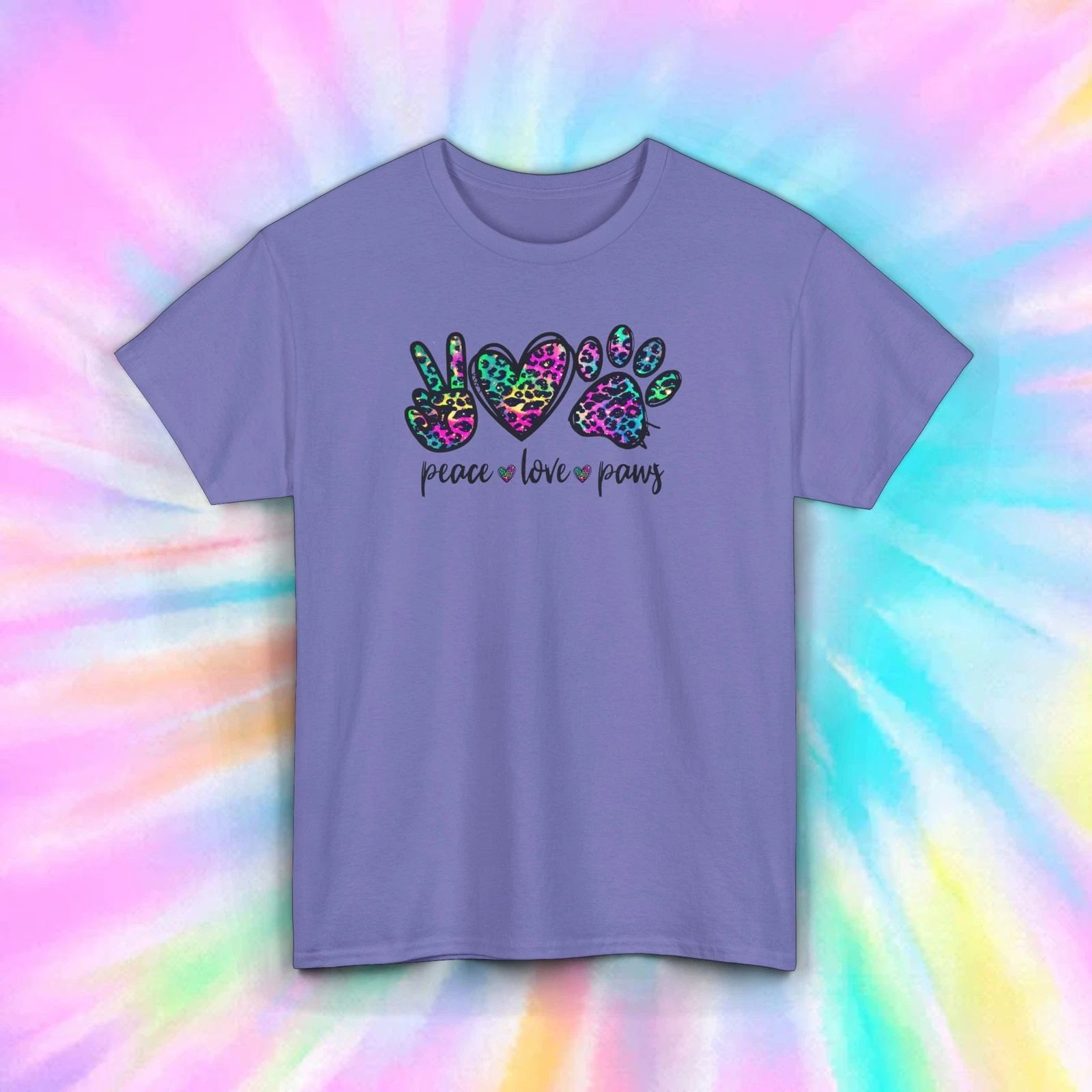 Peace Love Paws T-Shirt | Animal Lover Pet Graphic Tee S-5XL