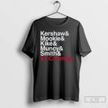 Premium Los Angeles Dodgers Baseball Ampersand 3 Time Champs T Shirts