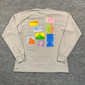 Vintage Y2K Stussy Great-Future Global Street Culture Shirt Large 21x27 Gray