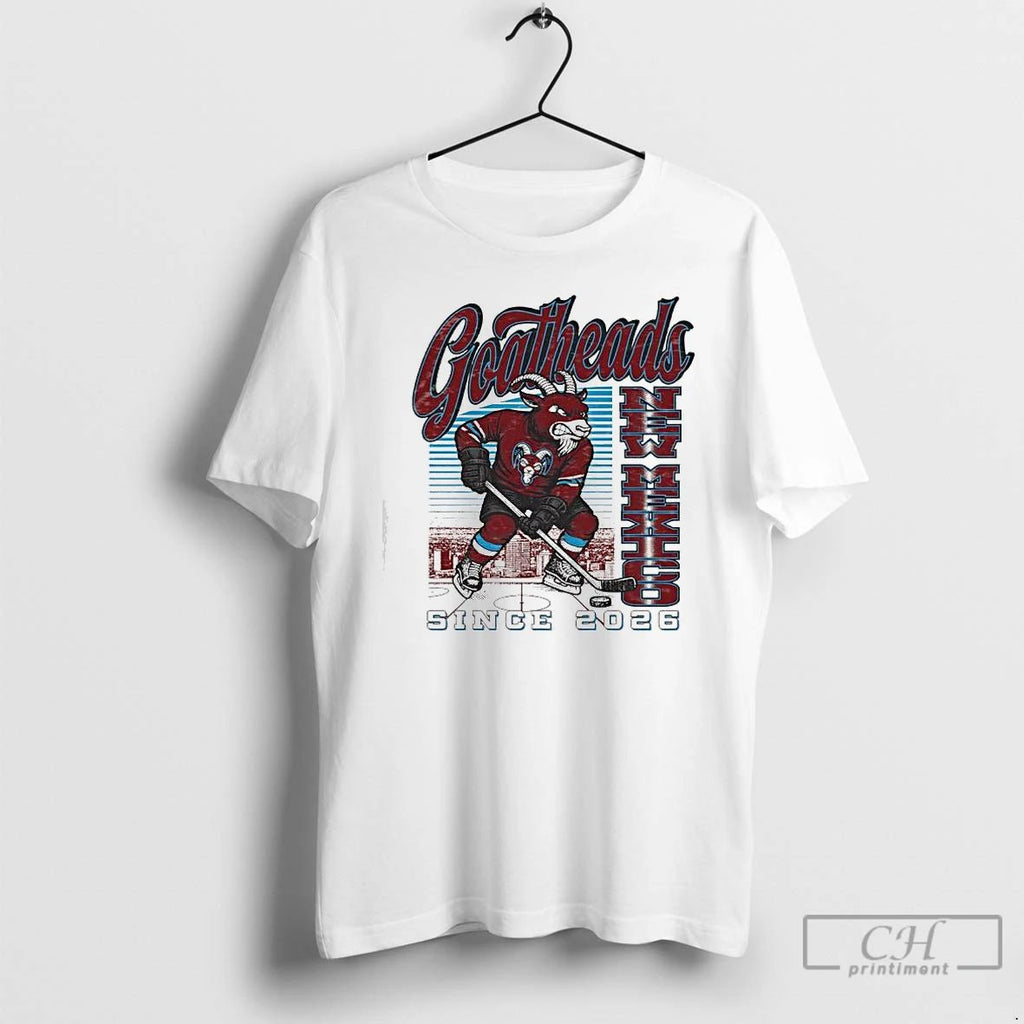 Premium Goatheads New Mexico Hockey Mascot Since 2026 Graphic T Shirts