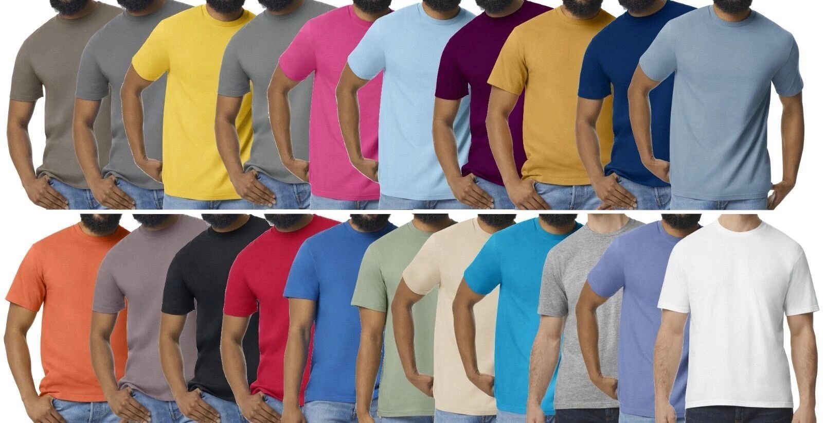 Gildan Heavy Cotton Short Sleeve Crew Neck T-Shirt Tee S - 5XL