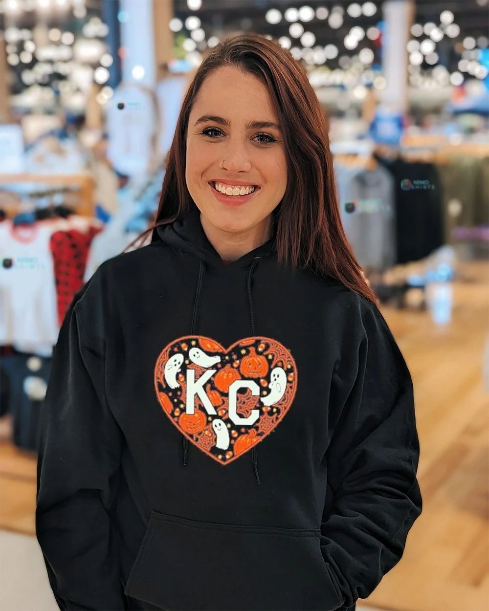Kansas City Spooky KC Heart Glow In The Dark Halloween shirt