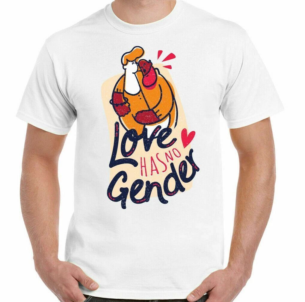 GAY PRIDE T-SHIRT Love has no Gender LGBT Tee Top Unisex LGBTQI Day Awareness