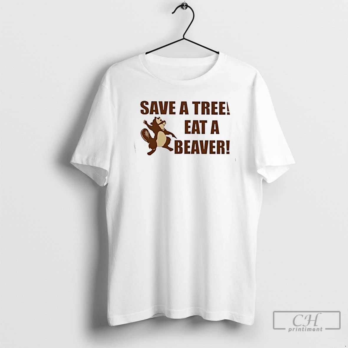 Classic Squirrel Save A Tree Eat A Beaver T Shirts