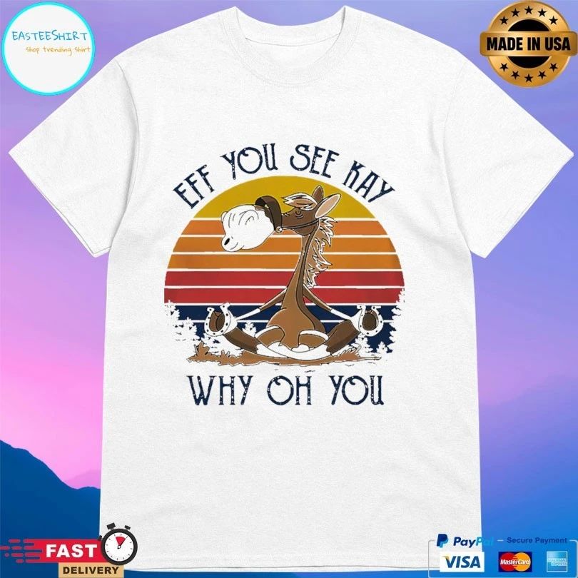 Horse Yoga Eff You See Kay Why Oh You Retro T-shirt
