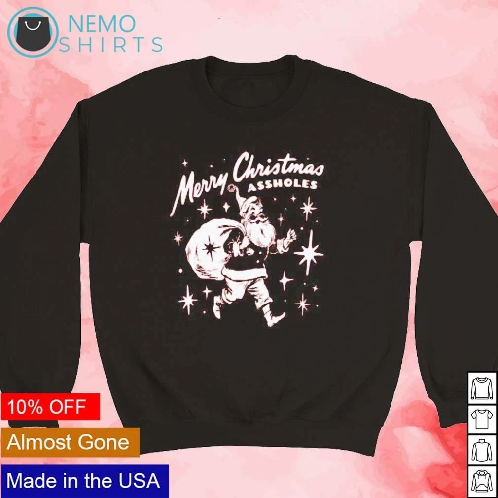 Merry Christmas Assholes Vintage Santa Claus shirt