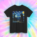 Starry Night Cat T-Shirt | Van Gogh Inspired Art Graphic Tee | S-5XL