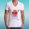 T-shirt Man V Neck " Quote Funny Tomato " Gift Idea Road To Happiness