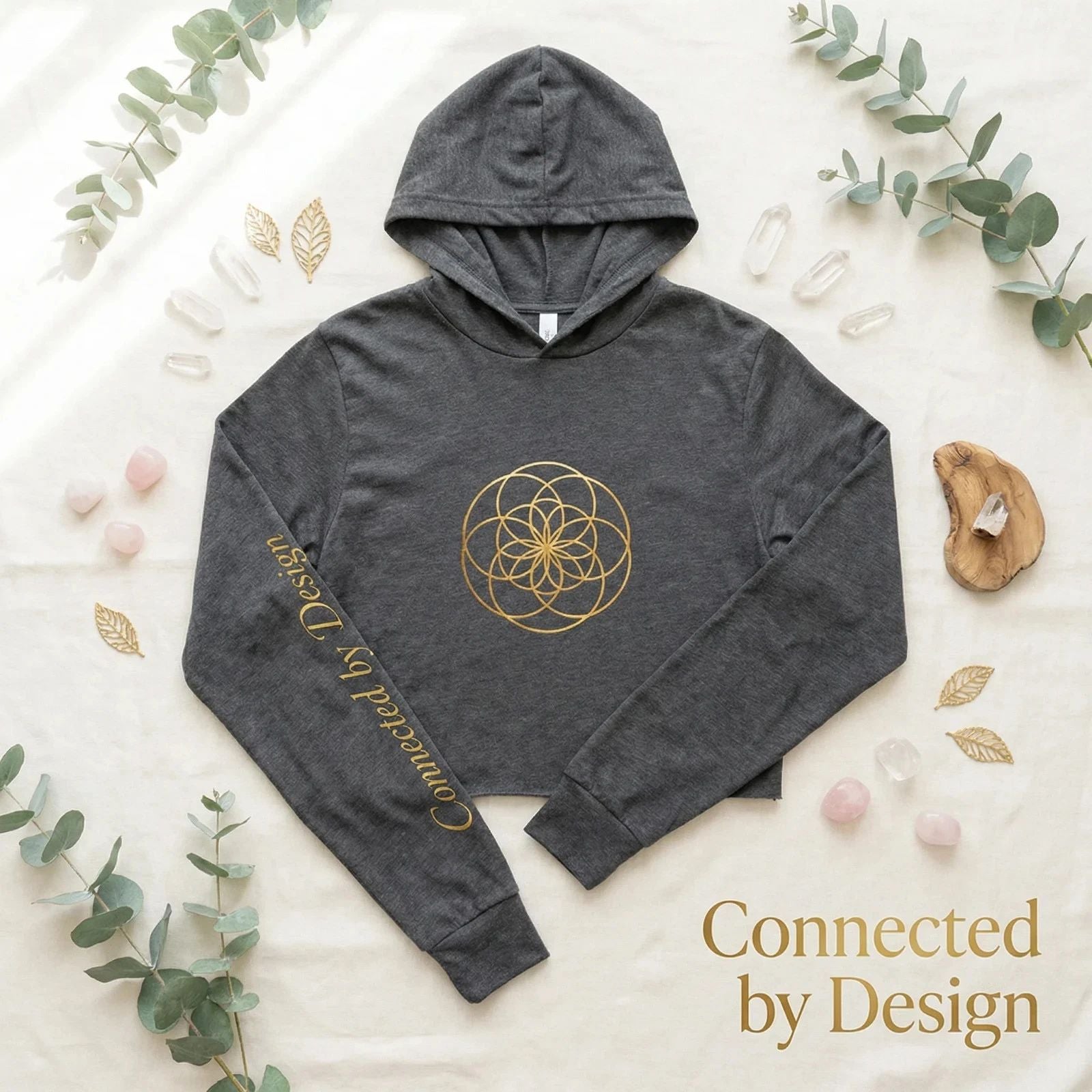 Sacred Geometry Flower of Life Hoodie tee | "Connected by Design"