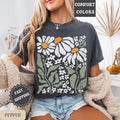 Boho Daisy Flower Comfort Tee Vintage Style Relaxed Fit