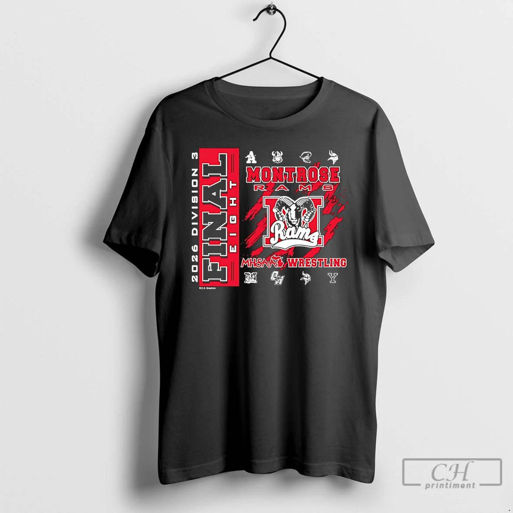 Classic Montrose Rams 2026 Mhsaa Team Wrestling Final 8 D3 Logo