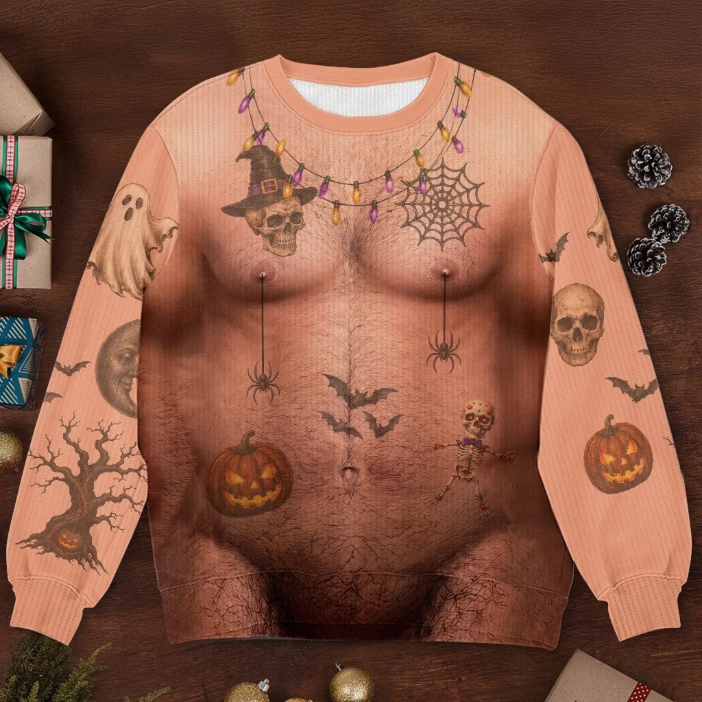 Custom Funny Ugly Sweatshirt - Personalized Halloween Birthday Gifts For Men - Too Hot To Be Spooky