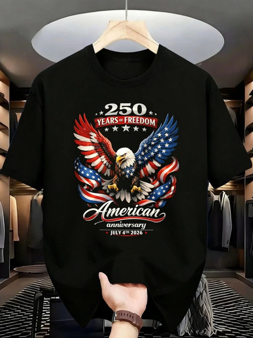 America 250 Years of Freedom 1776-2026 Patriotic Anniversary T-Shirt