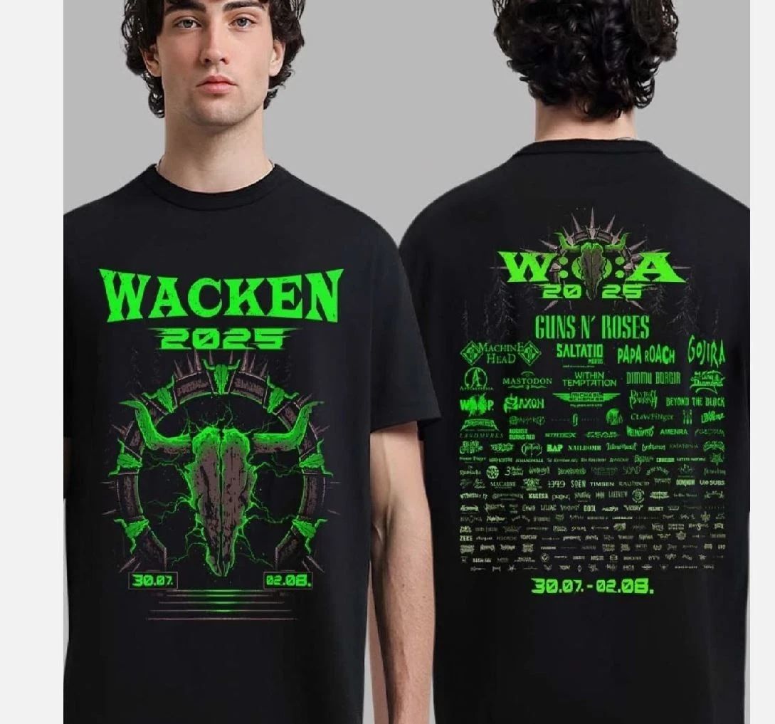 NEW! Wacken Open Air Festival Conncert 2025 Tour Inspired T-Shirt