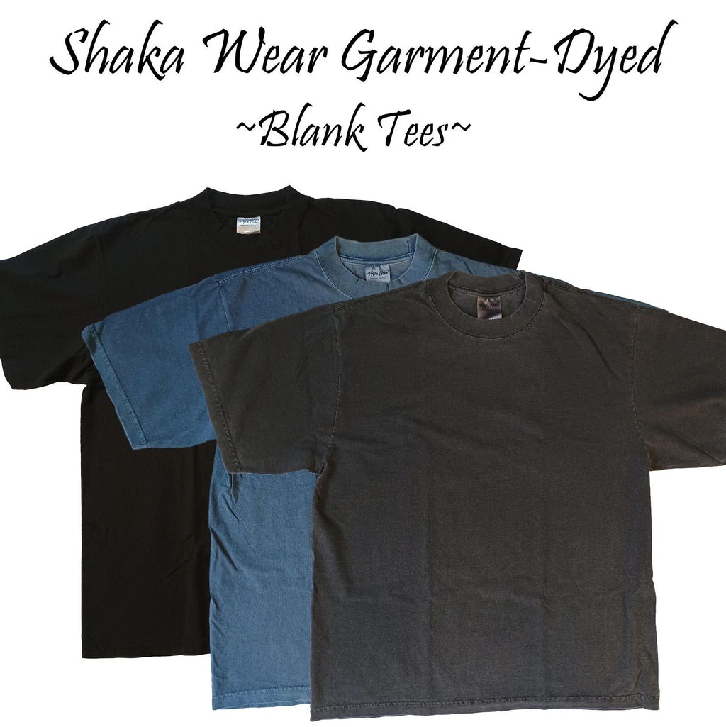 Heavyweight Blank Tee - Vintage Wash Unisex T-Shirt - Shaka Wear Garment Dyed