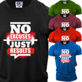 No Excuss Just Result Gym Workout Motivation Men T-Shirt USA New Gift Tee S-3XL