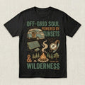 Off-Grid Soul T-Shirt Vintage Camper Van Sunset Wilderness Outdoor Camping Tee
