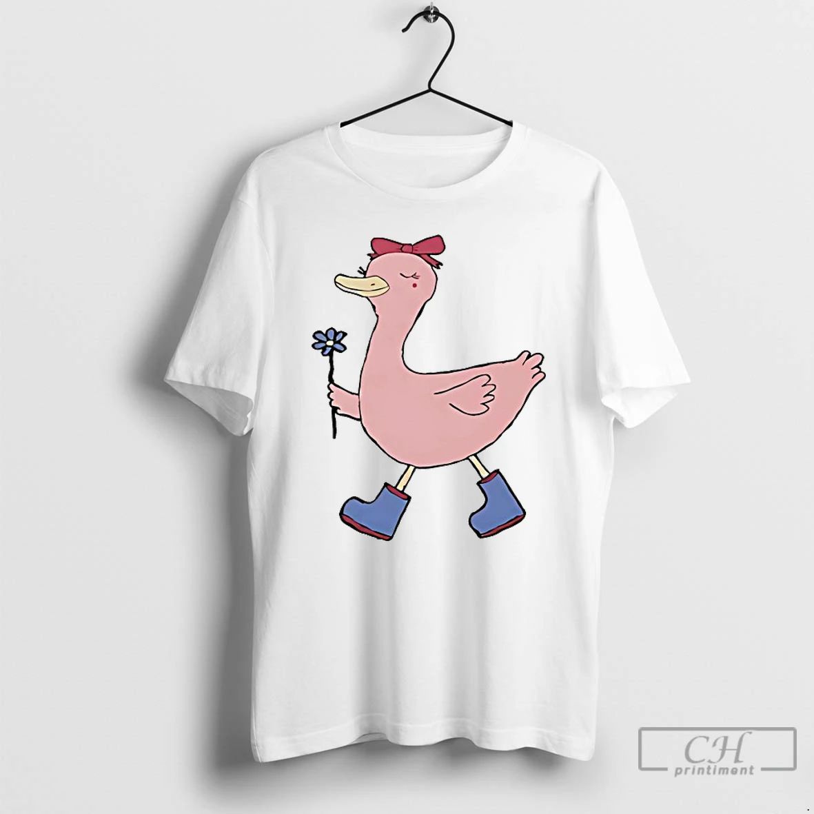 Classic Pink Duck Funny T Shirts