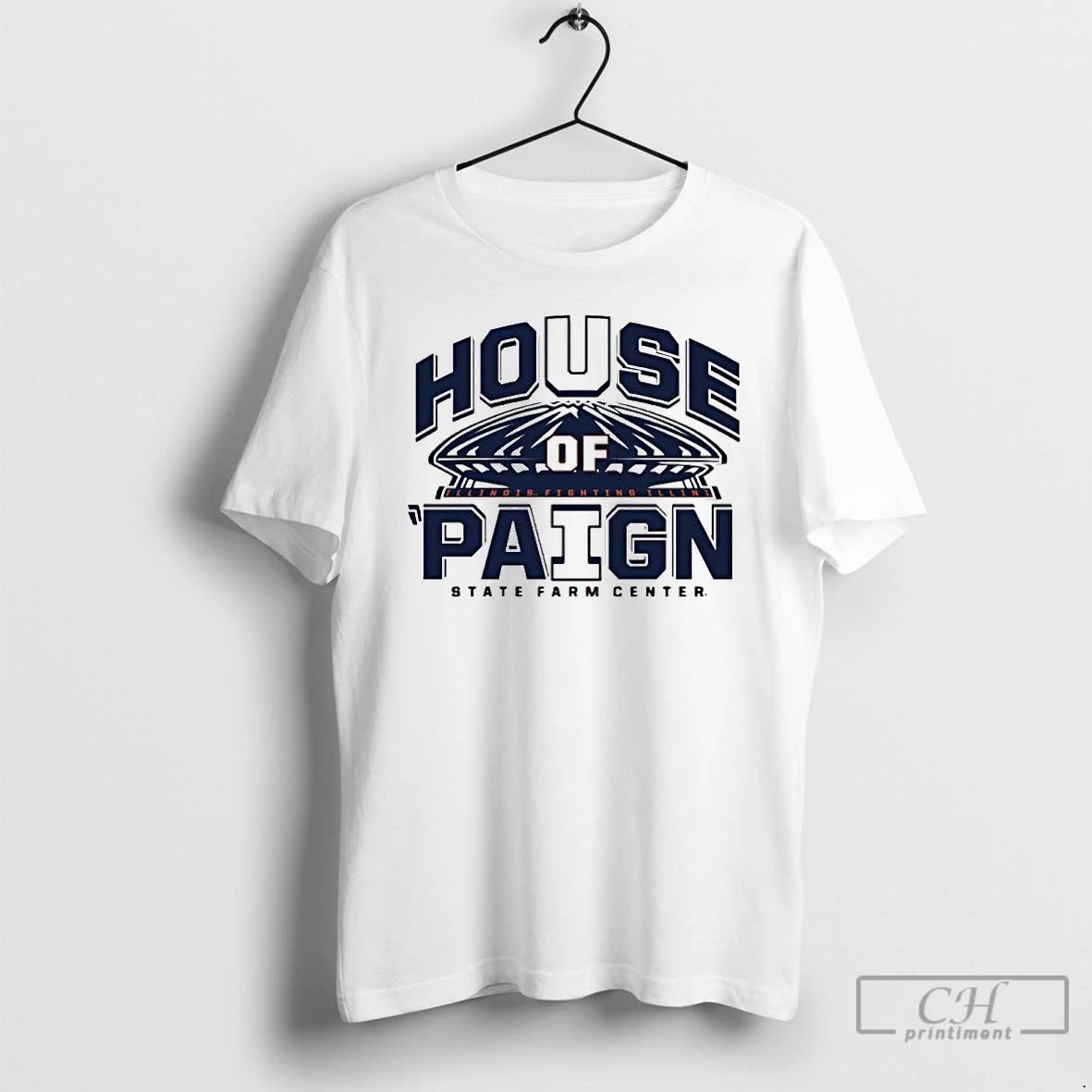 Classic Illinois Fighting Illini House Of Paign State Farm Center Stadium Ornaments T Shirts