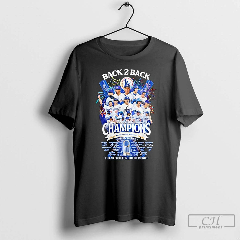 Classic Los Angeles Dodgers Back 2 Back World Series Champions Thank You For The Memories