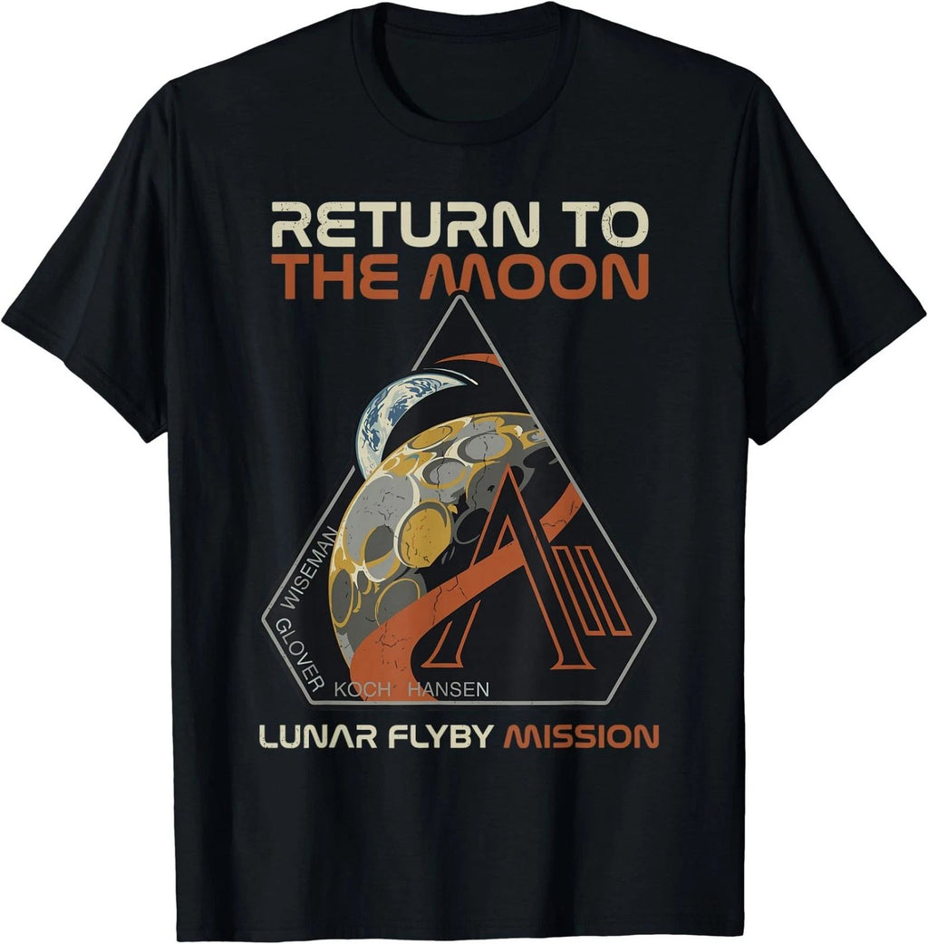 Return To The Moon Artemis Lunar Flyby Unofficial Fan Art For Space Fans T-Shirt