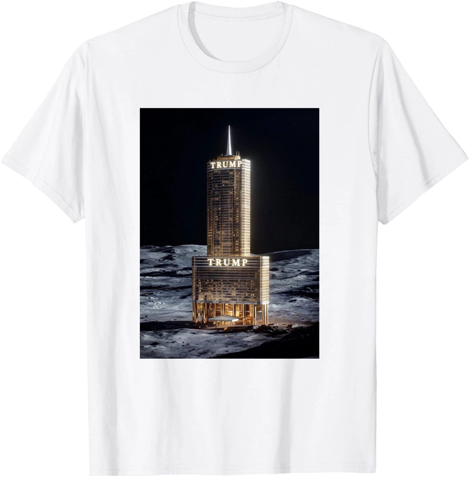 Trump Moon Tower Graphic Tee - Sci-Fi Space Gildan Classic  T-Shirt