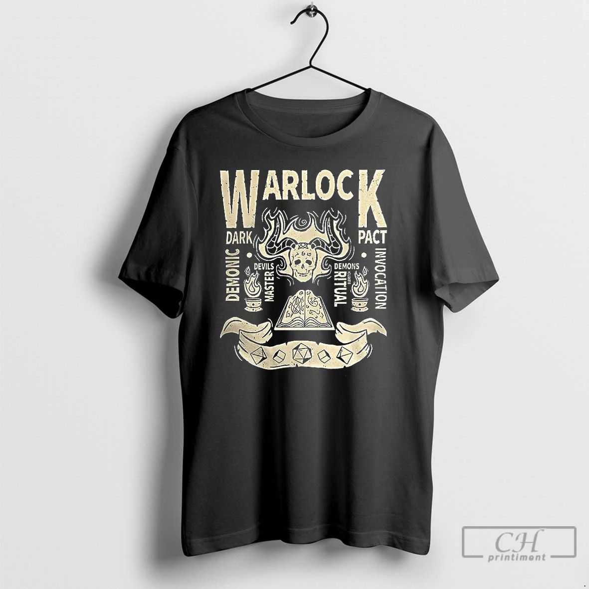 Classic Warlock Grunge Dungeons And Dragons T Shirts