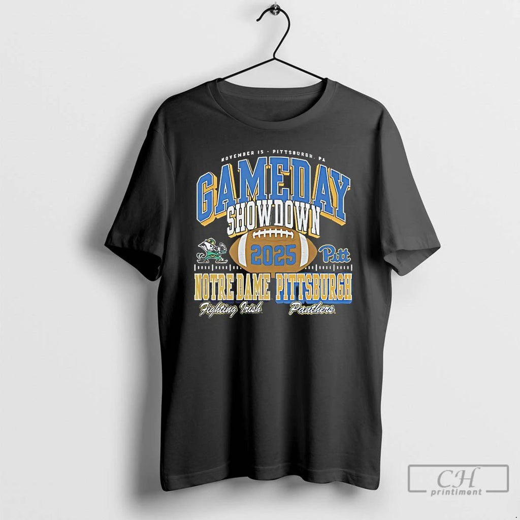 Classic Pitt Panthers Vs Notre Dame Fighting Irish 2025 Game Day Showdow T Shirts