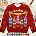 Christmas Gift For Grandma - Personalized Grandkids Snowmen Unisex Ugly Sweater