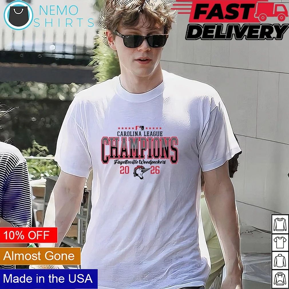 Fayetteville Woodpeckers 2026 Carolina League Champions shirt