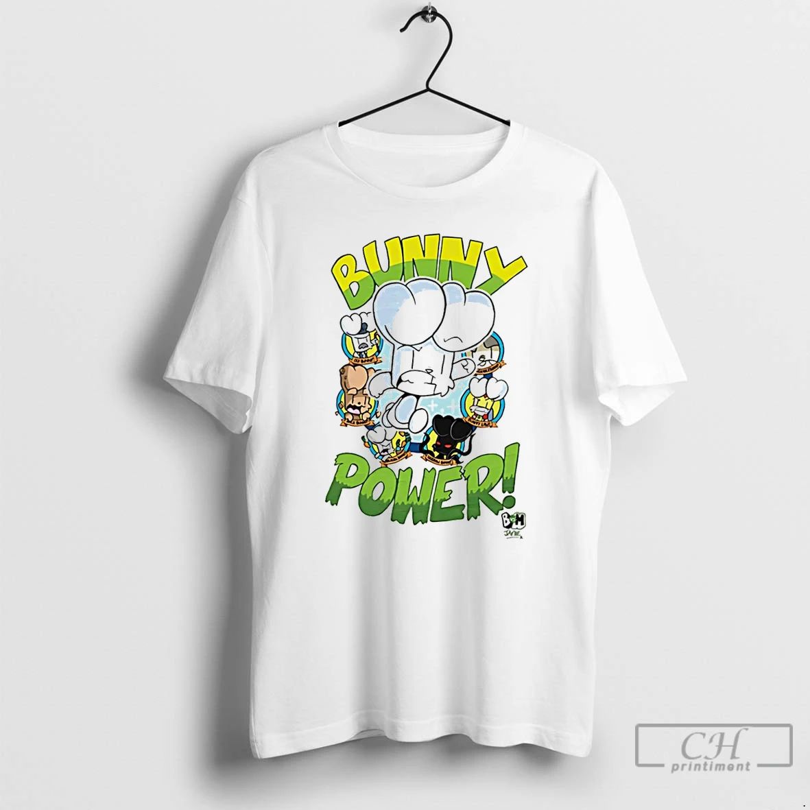 Classic Bunny Vs Monkey Bunny Power Cartoon T Shirts Hoodie Longsleeve