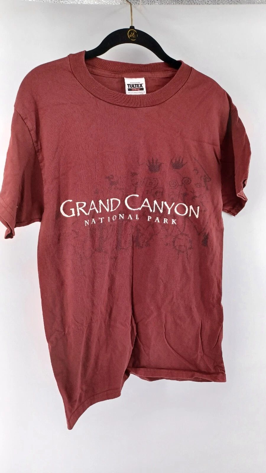 Tultex Men's T-Shirt  Size S/P Grand Canyon TRAVEL TOURIST Red Short Sleeve