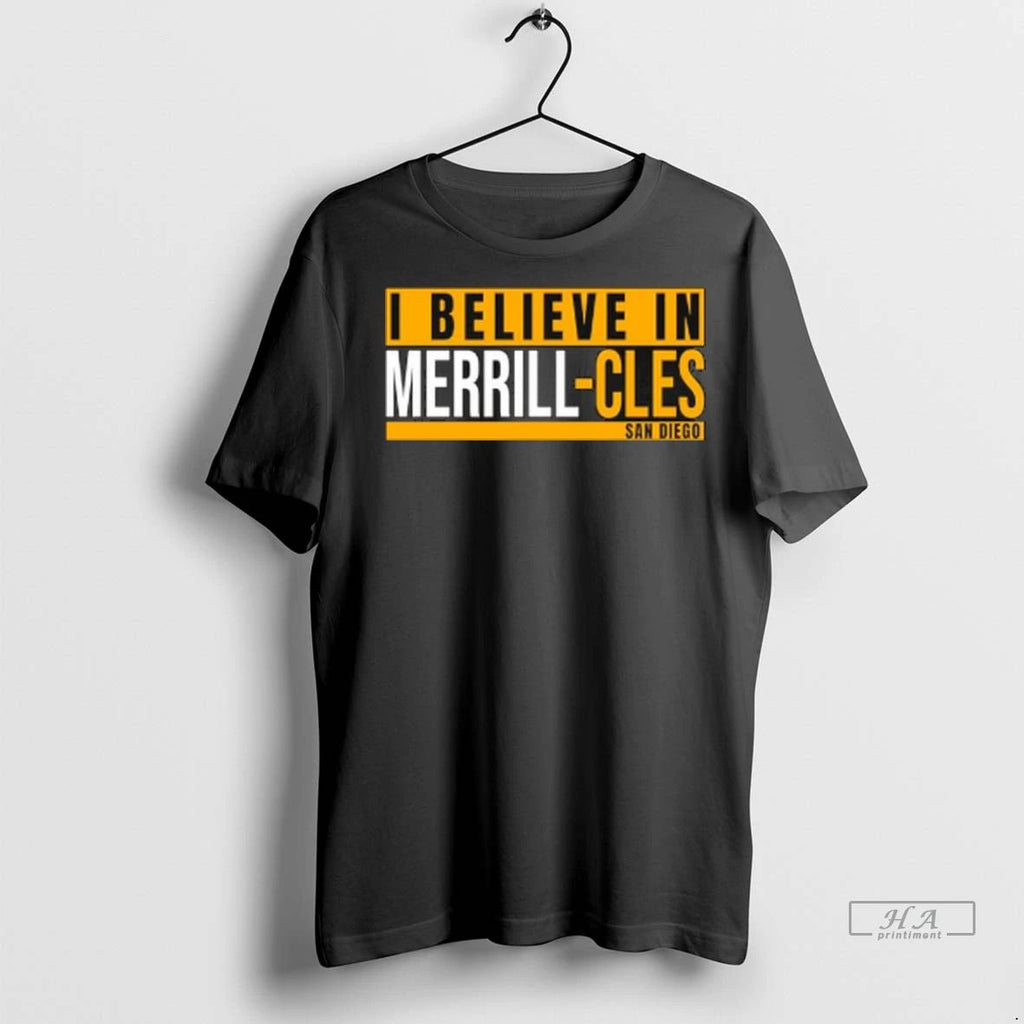 Officials Trendy San Diego Padres I Believe In Merrill Cles Ladies Shirt Sweater