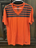 Mahi Mahi Mens Fitted T-Shirt Size L Freedom Print  Surfing Tee Orange And Black