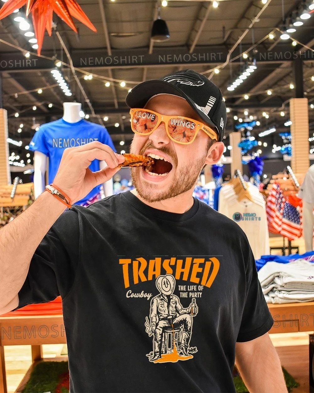 Trashed Cowboy The Life of the Party western shirt