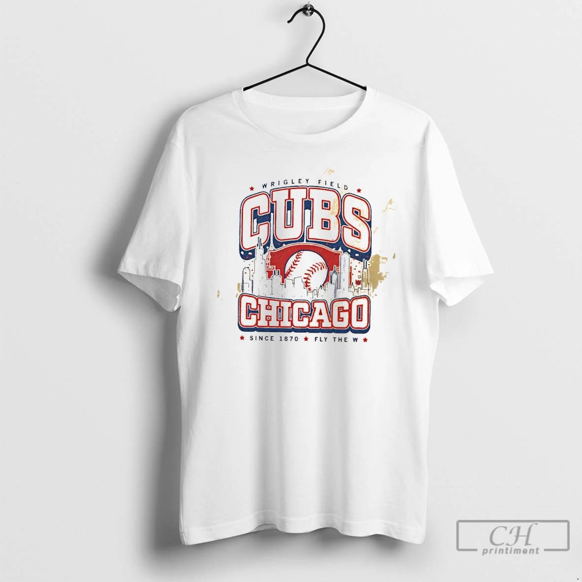 Classic Wrigley Field Cubs Chicago Max Collegiate Since 1870 Fly The W T Shirts Sweater