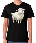 Cute Lamb Cartoon Farm Animal Illustration T-Shirt Sheep Gift Unisex Tee