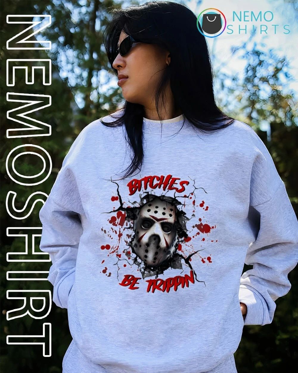 Jason Voorhees Bitches Be Trippin Friday the 13th Halloween shirt