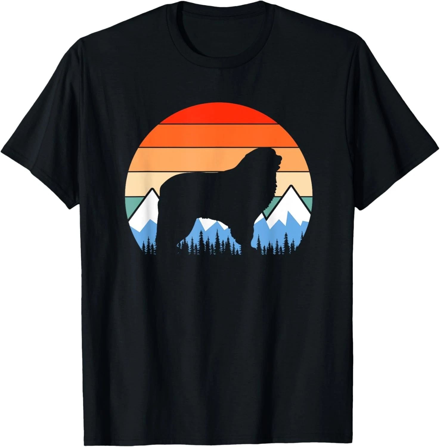 Great Pyrenees Mountain Hiking Dog Lover Retro Vintage T-Shirt