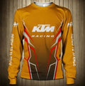 Long sleeve Shirt 3D Motobike Size S-5XL Printed 3D KTM Orange Trend New